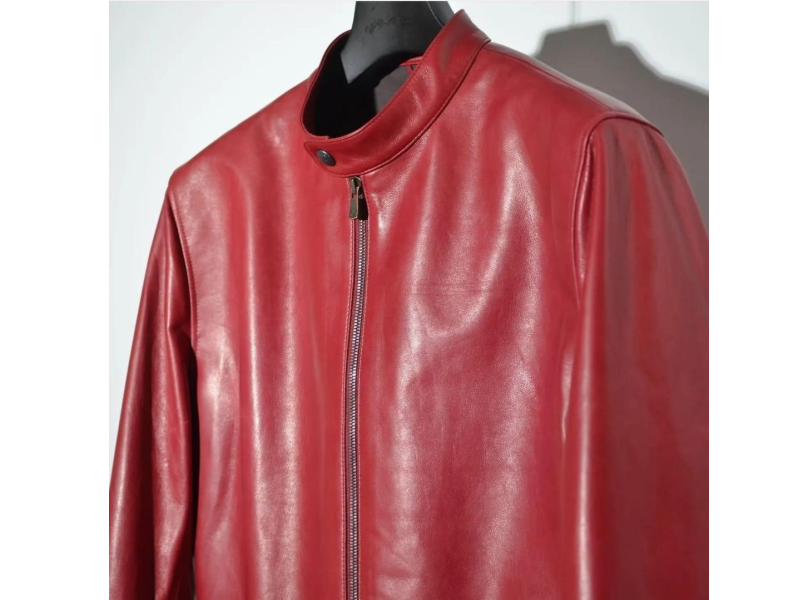 Bold Red Leather Jacket