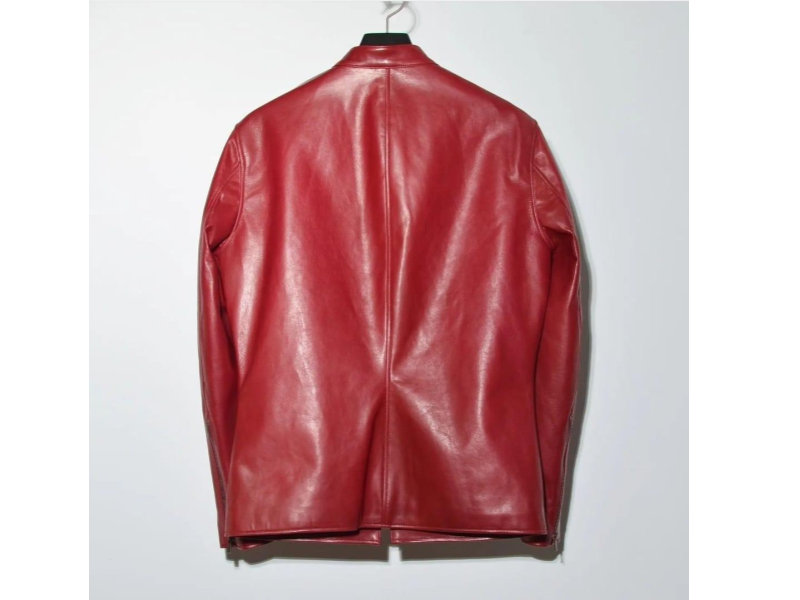 Bold Red Leather Jacket