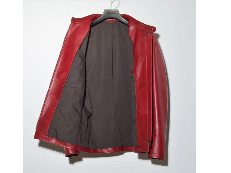 Bold Red Leather Jacket
